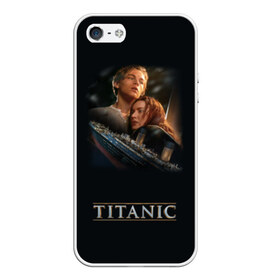 Чехол для iPhone 5/5S матовый с принтом Титаник Джек и Роза в Курске, Силикон | Область печати: задняя сторона чехла, без боковых панелей | Тематика изображения на принте: 