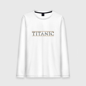 Мужской лонгслив хлопок с принтом Титаник Лого в Курске, 100% хлопок |  | titanic | титаник