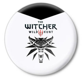 Значок с принтом The Witcher 3: Wild Hunt в Курске,  металл | круглая форма, металлическая застежка в виде булавки | Тематика изображения на принте: wild hunt | witcher | арбалет | ведьмак 3 | геральт | дикая | магия | охота | сказка | сфера | фэнтези | цири