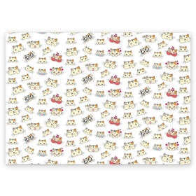 Поздравительная открытка с принтом Няшные котики в Курске, 100% бумага | плотность бумаги 280 г/м2, матовая, на обратной стороне линовка и место для марки
 | Тематика изображения на принте: аниме | кот | котики | кошки | няшки
