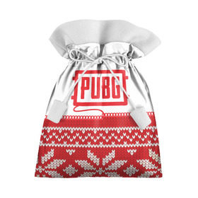 Подарочный 3D мешок с принтом Новогодний PUBG в Курске, 100% полиэстер | Размер: 29*39 см | 