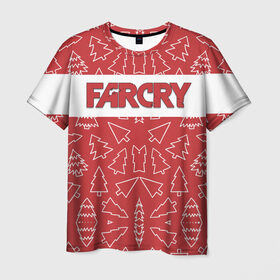 Мужская футболка 3D с принтом Far Cry Новогодний в Курске, 100% полиэфир | прямой крой, круглый вырез горловины, длина до линии бедер | 