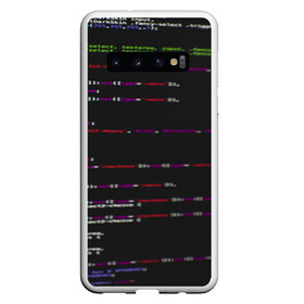 Чехол для Samsung Galaxy S10 с принтом Программный код в Курске, Силикон | Область печати: задняя сторона чехла, без боковых панелей | Тематика изображения на принте: computer code | hacker | html | it | php | technology | код | компьютеры | материнская плата | программист | хакер