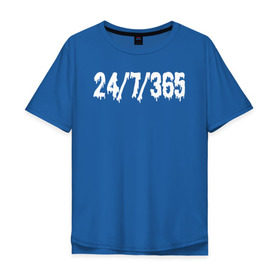 Мужская футболка хлопок Oversize с принтом 24-7-365 в Курске, 100% хлопок | свободный крой, круглый ворот, “спинка” длиннее передней части | 24 | 365 | 7 | coldcloud | hubba | андреев | год | день | месяц | сервис. круглосуточно | сутки