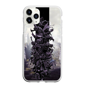 Чехол для iPhone 11 Pro Max матовый с принтом Dark Souls Boss Collaboration в Курске, Силикон |  | boss | dark souls | demons | skull | демоны | кости | темные души | черепа
