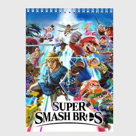 Скетчбук с принтом Super Smash Bros Ultimate в Курске, 100% бумага
 | 48 листов, плотность листов — 100 г/м2, плотность картонной обложки — 250 г/м2. Листы скреплены сверху удобной пружинной спиралью | donkey | fighting | kong | mario | nintendo | pokemon | super | байонетта | бельмонты | донки | клауд | конг | мегамен | пикачу | пэкмэн | рихтер | рю | саймон | снейк | солид | соник | страйф | файтинг