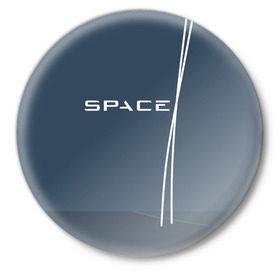 Значок с принтом SPACEX в Курске,  металл | круглая форма, металлическая застежка в виде булавки | falcon heavy | ilon mask | spacex | tesla | tesla roadster | илон маск | спейс икс | спейс экс | тесла | тесла родстер