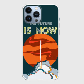 Чехол для iPhone 13 Pro Max с принтом THE FUTURE IS NOW в Курске,  |  | falcon heavy | ilon mask | spacex | tesla | tesla roadster | the future | илон маск | спейс икс | спейс экс | тесла | тесла родстер