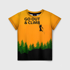 Детская футболка 3D с принтом Альпинизм в Курске, 100% гипоаллергенный полиэфир | прямой крой, круглый вырез горловины, длина до линии бедер, чуть спущенное плечо, ткань немного тянется | adrenaline | adventure | extreme | hiking | mountaineering | mountains | rockclimbing | rocks | адреналин | альпинизм | горы | скалолазание | скалы | туризм | экстрим