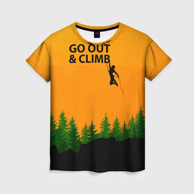 Женская футболка 3D с принтом Альпинизм в Курске, 100% полиэфир ( синтетическое хлопкоподобное полотно) | прямой крой, круглый вырез горловины, длина до линии бедер | adrenaline | adventure | extreme | hiking | mountaineering | mountains | rockclimbing | rocks | адреналин | альпинизм | горы | скалолазание | скалы | туризм | экстрим