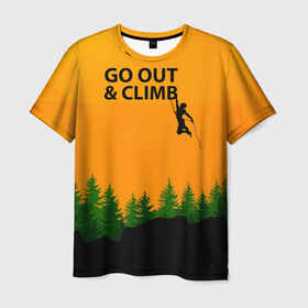 Мужская футболка 3D с принтом Альпинизм в Курске, 100% полиэфир | прямой крой, круглый вырез горловины, длина до линии бедер | adrenaline | adventure | extreme | hiking | mountaineering | mountains | rockclimbing | rocks | адреналин | альпинизм | горы | скалолазание | скалы | туризм | экстрим