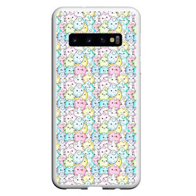 Чехол для Samsung Galaxy S10 с принтом Kawaii night в Курске, Силикон | Область печати: задняя сторона чехла, без боковых панелей | anime | cute | kawaii | manga | moon | night | nya | star | sticker | stickerbombing | sweet | аниме | звезда | кавай | луна | милый | ночь | стикер | стикербомбинг