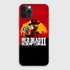 Чехол для iPhone 12 Pro с принтом Red Dead Redemption 2 в Курске, силикон | область печати: задняя сторона чехла, без боковых панелей | dead | die | flag | game | games | gta | rdr | rdr2 | red | redemption | rockstar | sun | sunset | western | вестерн | выкуп | гта | дикий | закат | запад | игра | игры | красный | мертвый | поле | рдр | рдр2 | рокстар | солнце