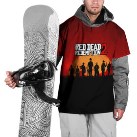 Накидка на куртку 3D с принтом RDR 2 в Курске, 100% полиэстер |  | game | red dead | red dead redemption 2 | redemption 2 | rockstar games | бандиты | дикий запад | игры | ковбои | оружие