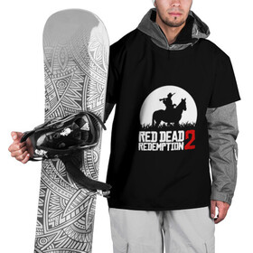 Накидка на куртку 3D с принтом RED DEAD REDEMPTION в Курске, 100% полиэстер |  | game | red dead | red dead redemption 2 | redemption 2 | rockstar games | бандиты | дикий запад | игры | ковбои | оружие