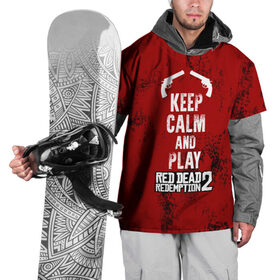 Накидка на куртку 3D с принтом RDR2 в Курске, 100% полиэстер |  | game | gamer | keep calm | rdr2 | red dead redemption 2 | rockstar studios | игры