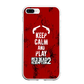 Чехол для iPhone 7Plus/8 Plus матовый с принтом RDR2 в Курске, Силикон | Область печати: задняя сторона чехла, без боковых панелей | game | gamer | keep calm | rdr2 | red dead redemption 2 | rockstar studios | игры
