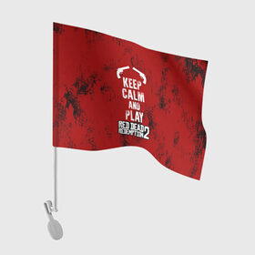Флаг для автомобиля с принтом RDR2 в Курске, 100% полиэстер | Размер: 30*21 см | game | gamer | keep calm | rdr2 | red dead redemption 2 | rockstar studios | игры