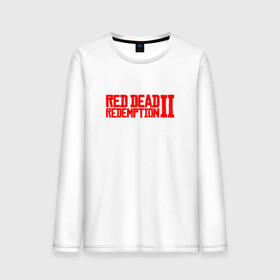 Мужской лонгслив хлопок с принтом Red Dead Redemption 2 в Курске, 100% хлопок |  | game | logo | rdr2 | red dead redemption 2 | rockstar studios | игры | логотип