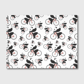 Альбом для рисования с принтом Панды На Велосипеде в Курске, 100% бумага
 | матовая бумага, плотность 200 мг. | велосипед | мишки | панда | паттерн