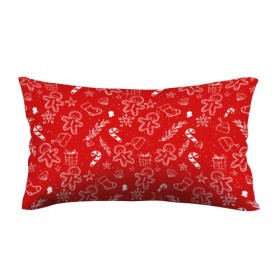 Подушка 3D антистресс с принтом Новогоднее настроение RED в Курске, наволочка — 100% полиэстер, наполнитель — вспененный полистирол | состоит из подушки и наволочки на молнии | настроение | новый год | печенье | подарки