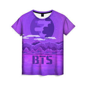 Женская футболка 3D с принтом BTS BAND в Курске, 100% полиэфир ( синтетическое хлопкоподобное полотно) | прямой крой, круглый вырез горловины, длина до линии бедер | bangtan boys | music | богдан бойс | бтс | корея | музыка | парни | поп музыка