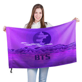 Флаг 3D с принтом BTS BAND в Курске, 100% полиэстер | плотность ткани — 95 г/м2, размер — 67 х 109 см. Принт наносится с одной стороны | bangtan boys | music | богдан бойс | бтс | корея | музыка | парни | поп музыка