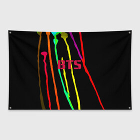 Флаг-баннер с принтом BTS в Курске, 100% полиэстер | размер 67 х 109 см, плотность ткани — 95 г/м2; по краям флага есть четыре люверса для крепления | bangtan boys | music | бангтан бойс | бтс | корея | музыка | парни | поп музыка