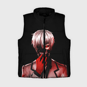 Женский жилет утепленный 3D с принтом Ken Kaneki в крови в Курске,  |  | anime | blood | eyepatch | ghoul | kaneki | ken | one eyed | tokyo | tokyoghoul | гуль | канеки | кен | кровь | одноглазый | токийский