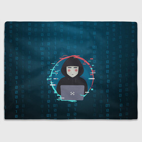 Плед 3D с принтом Anonymous hacker в Курске, 100% полиэстер | закругленные углы, все края обработаны. Ткань не мнется и не растягивается | anonymous | hacker | it | аноним | взлом | компьютер | ноутбук | программист | хакер