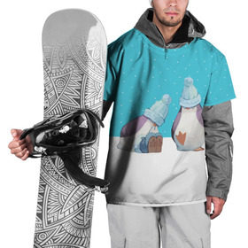 Накидка на куртку 3D с принтом Милые пингвинчики в Курске, 100% полиэстер |  | christmas | new | pinguin | snow | snowflakes | winter | xmas | year | год | зима | новый | пингвин | рождество | снег | снежинки