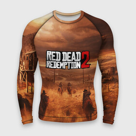 Мужской рашгард 3D с принтом RED DEAD REDEMPTION 2 в Курске,  |  | game | red dead | red dead redemption 2 | redemption 2 | rockstar games | бандиты | дикий запад | игры | ковбои | оружие