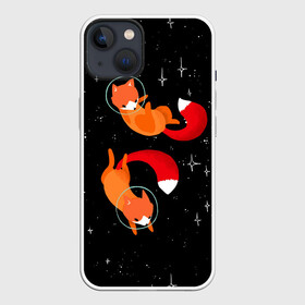 Чехол для iPhone 13 с принтом Лисички в Космосе в Курске,  |  | cute | fox | foxes | ginger | space | tail | забавная | космическая | космонавт | космонавты | космос | лис | лиса | лисица | лисицы | лисичка | лисички | лисы | милая | рыжая | рыжие | скафандр | смешная | фыр | хвост