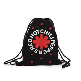 Рюкзак-мешок 3D с принтом Red Hot Chili Peppers в Курске, 100% полиэстер | плотность ткани — 200 г/м2, размер — 35 х 45 см; лямки — толстые шнурки, застежка на шнуровке, без карманов и подкладки | chili | cross | hot | logo | music | peppers | red | red hot chili peppers | rhcp | rock | star | symbol | звезда | звездочка | красная | красный | крест | логотип | музыка | перцы | рок | символ | цветок | цветочек | чили