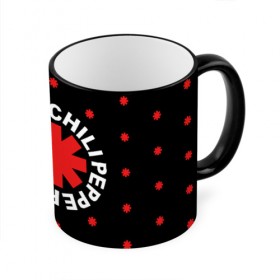 Кружка с принтом Red Hot Chili Peppers в Курске, керамика | ёмкость 330 мл | chili | cross | hot | logo | music | peppers | red | red hot chili peppers | rhcp | rock | star | symbol | звезда | звездочка | красная | красный | крест | логотип | музыка | перцы | рок | символ | цветок | цветочек | чили
