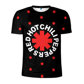 Мужская футболка 3D спортивная с принтом Red Hot Chili Peppers в Курске, 100% полиэстер с улучшенными характеристиками | приталенный силуэт, круглая горловина, широкие плечи, сужается к линии бедра | Тематика изображения на принте: chili | cross | hot | logo | music | peppers | red | red hot chili peppers | rhcp | rock | star | symbol | звезда | звездочка | красная | красный | крест | логотип | музыка | перцы | рок | символ | цветок | цветочек | чили
