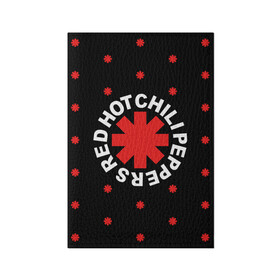 Обложка для паспорта матовая кожа с принтом Red Hot Chili Peppers в Курске, натуральная матовая кожа | размер 19,3 х 13,7 см; прозрачные пластиковые крепления | chili | cross | hot | logo | music | peppers | red | red hot chili peppers | rhcp | rock | star | symbol | звезда | звездочка | красная | красный | крест | логотип | музыка | перцы | рок | символ | цветок | цветочек | чили