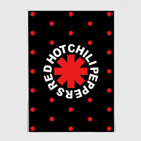 Постер с принтом Red Hot Chili Peppers в Курске, 100% бумага
 | бумага, плотность 150 мг. Матовая, но за счет высокого коэффициента гладкости имеет небольшой блеск и дает на свету блики, но в отличии от глянцевой бумаги не покрыта лаком | chili | cross | hot | logo | music | peppers | red | red hot chili peppers | rhcp | rock | star | symbol | звезда | звездочка | красная | красный | крест | логотип | музыка | перцы | рок | символ | цветок | цветочек | чили