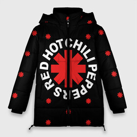 Женская зимняя куртка 3D с принтом Red Hot Chili Peppers в Курске, верх — 100% полиэстер; подкладка — 100% полиэстер; утеплитель — 100% полиэстер | длина ниже бедра, силуэт Оверсайз. Есть воротник-стойка, отстегивающийся капюшон и ветрозащитная планка. 

Боковые карманы с листочкой на кнопках и внутренний карман на молнии | chili | cross | hot | logo | music | peppers | red | red hot chili peppers | rhcp | rock | star | symbol | звезда | звездочка | красная | красный | крест | логотип | музыка | перцы | рок | символ | цветок | цветочек | чили