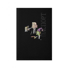 Обложка для паспорта матовая кожа с принтом Disenchantment. Pulp Fiction в Курске, натуральная матовая кожа | размер 19,3 х 13,7 см; прозрачные пластиковые крепления | криминальное чтиво | разочарование | тарантино | эльф