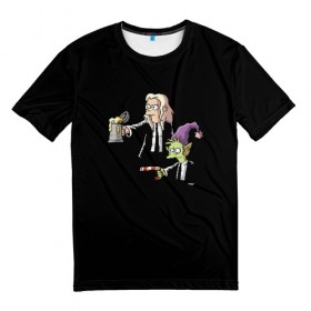 Мужская футболка 3D с принтом Disenchantment. Pulp Fiction в Курске, 100% полиэфир | прямой крой, круглый вырез горловины, длина до линии бедер | криминальное чтиво | разочарование | тарантино | эльф