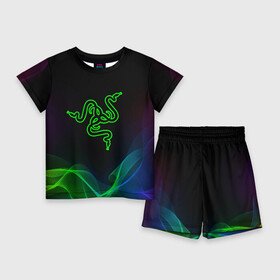 Детский костюм с шортами 3D с принтом SDC в Курске,  |  | 101 | brand | company | gamer | green | logo | mamba | naga | player | razer | rzr | snake | бренд | железо | зеленый | змея | компания | лого | рейзер | софт