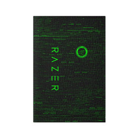 Обложка для паспорта матовая кожа с принтом RAZER в Курске, натуральная матовая кожа | размер 19,3 х 13,7 см; прозрачные пластиковые крепления | Тематика изображения на принте: 101 | brand | company | gamer | green | logo | mamba | naga | player | razer | rzr | snake | бренд | железо | зеленый | змея | компания | лого | рейзер | софт