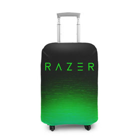 Чехол для чемодана 3D с принтом RAZER в Курске, 86% полиэфир, 14% спандекс | двустороннее нанесение принта, прорези для ручек и колес | 101 | brand | company | gamer | green | logo | mamba | naga | player | razer | rzr | snake | бренд | железо | зеленый | змея | компания | лого | рейзер | софт
