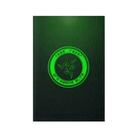 Обложка для паспорта матовая кожа с принтом RAZER в Курске, натуральная матовая кожа | размер 19,3 х 13,7 см; прозрачные пластиковые крепления | 101 | brand | company | gamer | green | logo | mamba | naga | player | razer | rzr | snake | бренд | железо | зеленый | змея | компания | лого | рейзер | софт