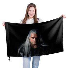 Флаг 3D с принтом The Witcher. Geralt of Rivia в Курске, 100% полиэстер | плотность ткани — 95 г/м2, размер — 67 х 109 см. Принт наносится с одной стороны | andrzej | cavill | ciri | cirilla | geralt | henry | netflix | rivia | sapkowski | witcher | yennefer | анджей | ведьмак | генри | геральт | йеннифэр | кавилл | ривия | сапковский | цири | цирилла