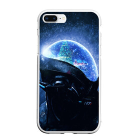 Чехол для iPhone 7Plus/8 Plus матовый с принтом MASS EFFECT CHRISTMAS в Курске, Силикон | Область печати: задняя сторона чехла, без боковых панелей | amdromeda initiative | andromeda | game | gun | hemet | n7 | rifle | ryder | soldier | space | star | weapon