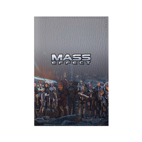 Обложка для паспорта матовая кожа с принтом Mass Effect в Курске, натуральная матовая кожа | размер 19,3 х 13,7 см; прозрачные пластиковые крепления | amdromeda initiative | andromeda | game | gun | hemet | n7 | rifle | ryder | soldier | space | star | weapon