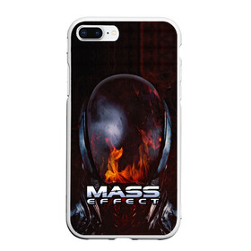 Чехол для iPhone 7Plus/8 Plus матовый с принтом MASS EFFECT в Курске, Силикон | Область печати: задняя сторона чехла, без боковых панелей | amdromeda initiative | andromeda | game | gun | hemet | n7 | rifle | ryder | soldier | space | star | weapon