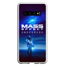 Чехол для Samsung Galaxy S10 с принтом MASS EFFECT ANDROMEDA в Курске, Силикон | Область печати: задняя сторона чехла, без боковых панелей | amdromeda initiative | andromeda | game | gun | hemet | n7 | rifle | ryder | soldier | space | star | weapon